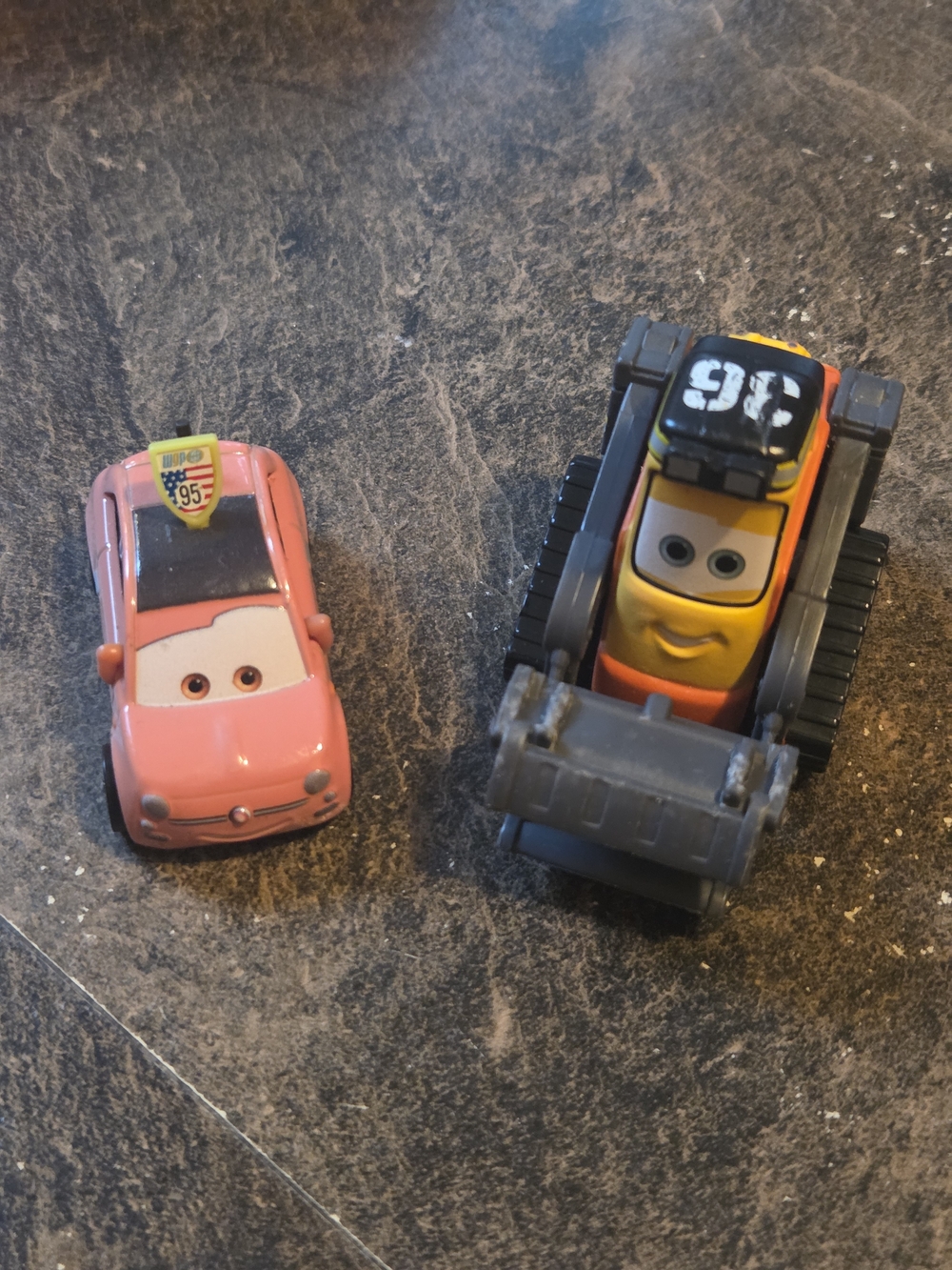 Pixar Disney Diecast Cars - Cartney Carsper & Drip 36 Bulldozer Skid-Steer